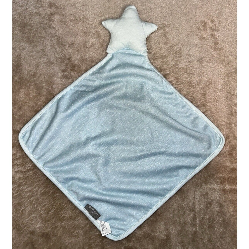 Hallmark Lovey Security Blanket Star Blue Polka Dot Rattle Baby